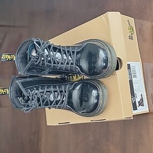Girls Dr Marten patent boots